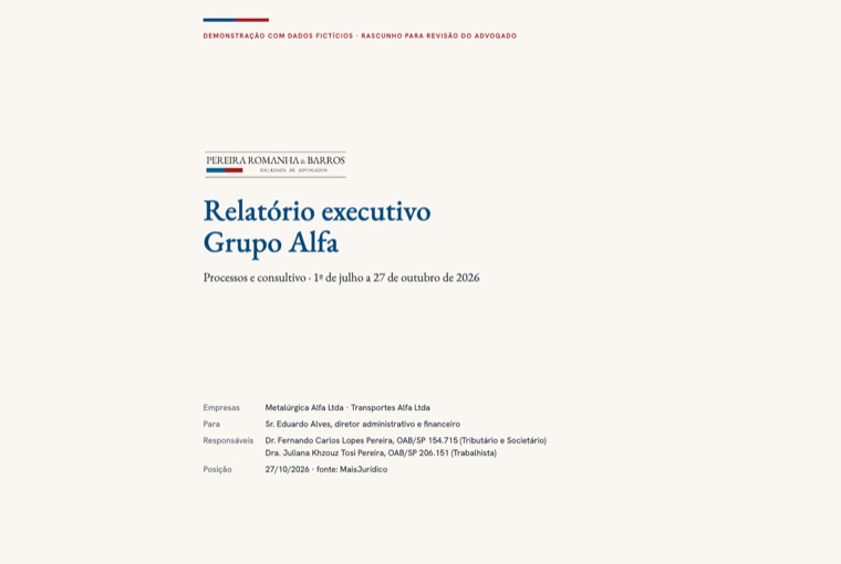 Relatório executivo do Grupo Alfa